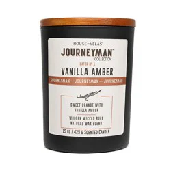 House of Velas Journeyman Vanilla Amber Scent Jar Candles - 15 oz