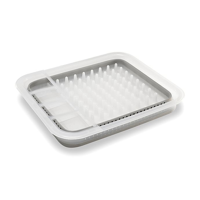 slide 3 of 3, madesmart Collapsible Dish Rack - Clear, 1 ct