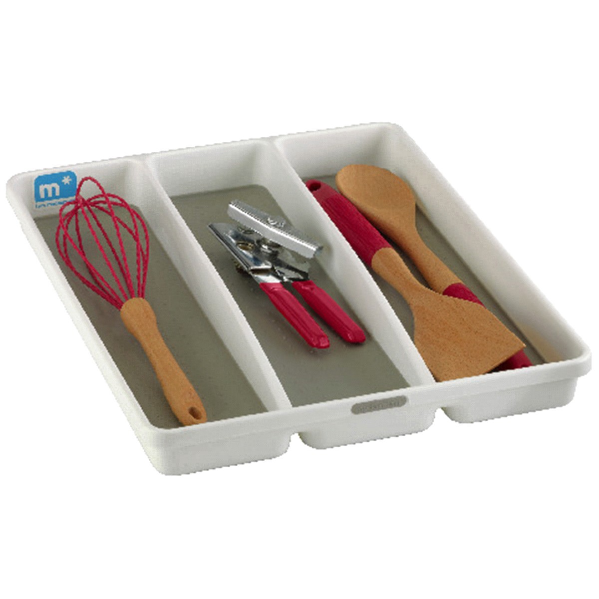 slide 1 of 1, madesmart Classic Utensil Tray, White, 1 ct