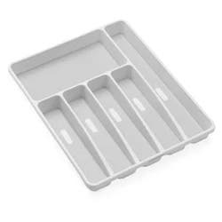 madesmart Classic Large Silverware Tray, White