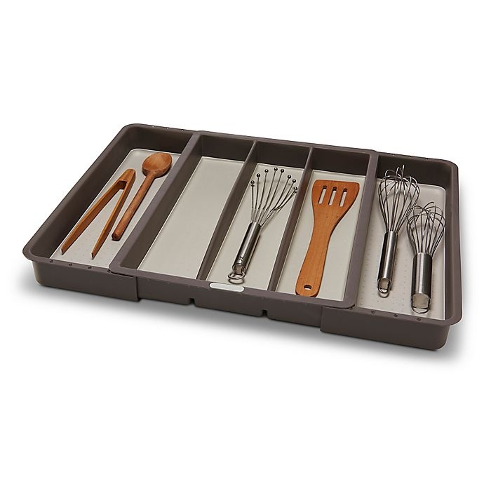 slide 3 of 3, madesmart Expandable Utensil Tray - Grey, 1 ct