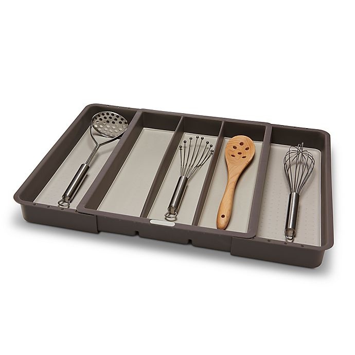 slide 2 of 3, madesmart Expandable Utensil Tray - Grey, 1 ct