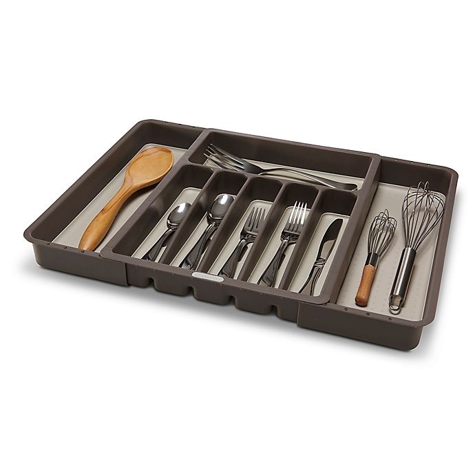 slide 2 of 2, madesmart Expandable Cutlery Tray - Grey, 1 ct