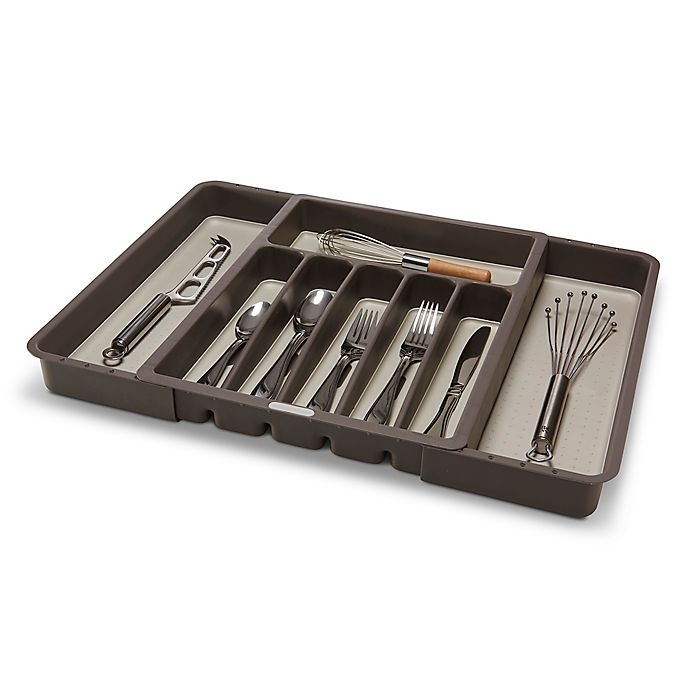 slide 1 of 2, madesmart Expandable Cutlery Tray - Grey, 1 ct
