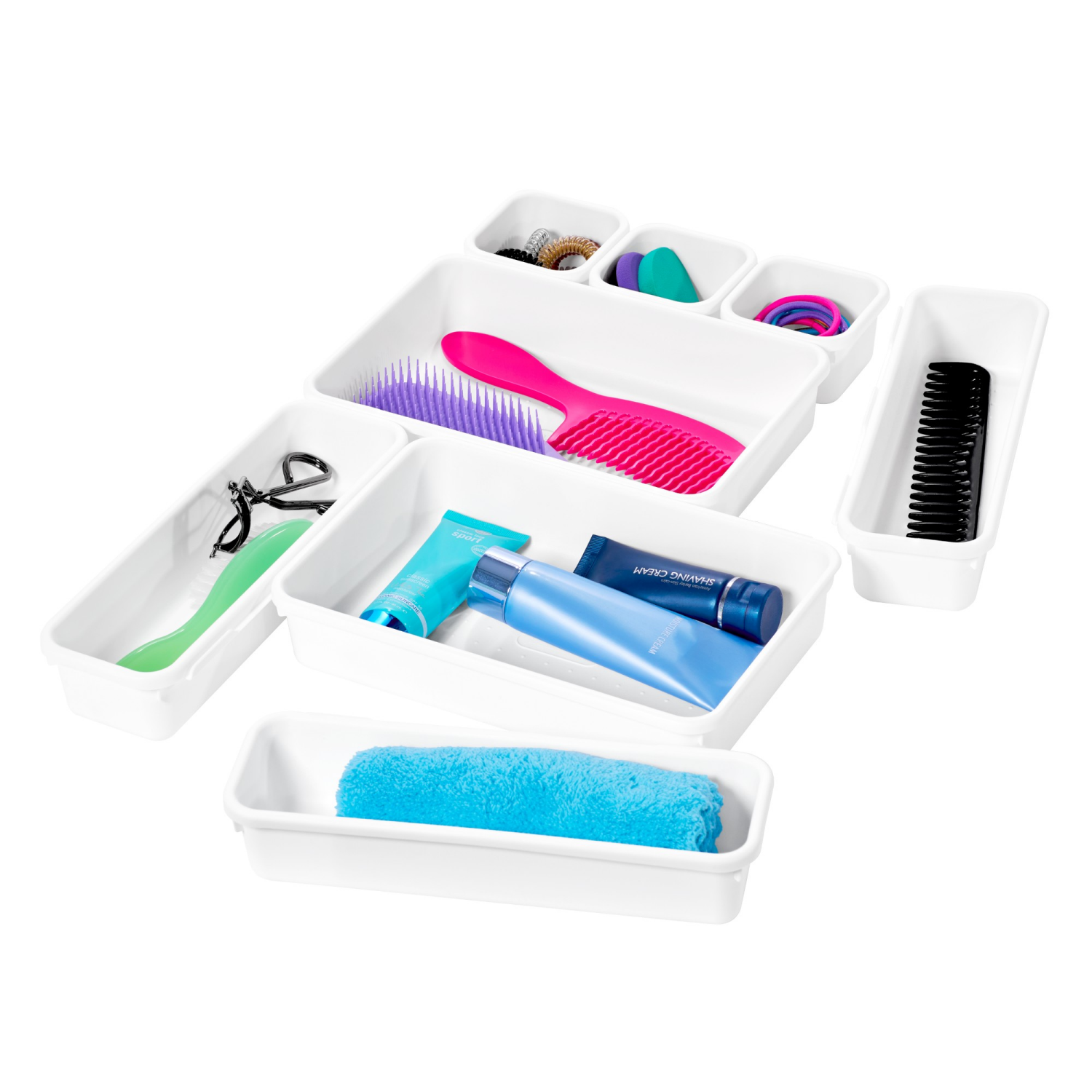 slide 2 of 4, madesmart 8pc Interlocking Bin Pack, 8 ct