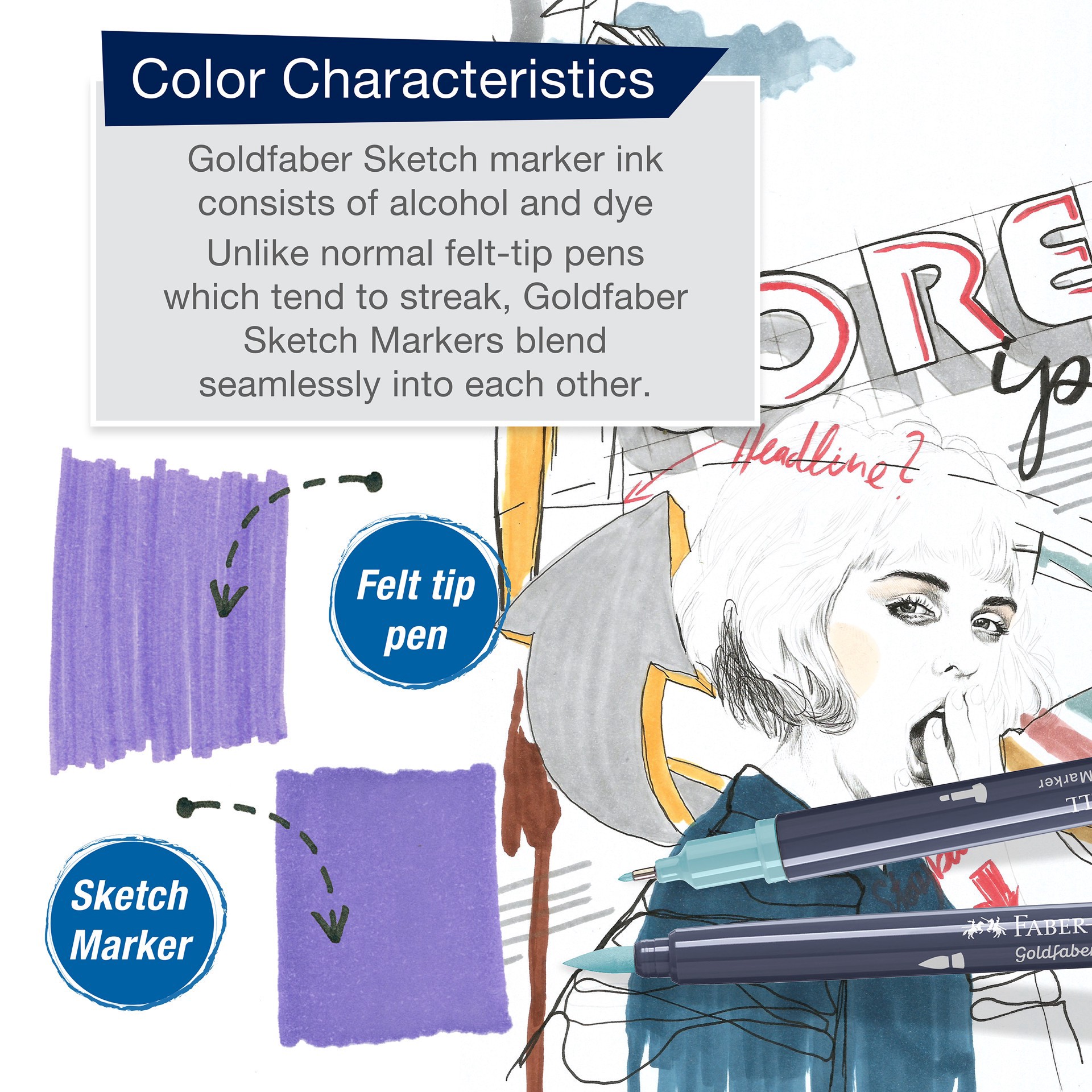 slide 9 of 10, Faber-Castell Goldfaber Sketch Architecture Dual Tip Alcohol Markers, 1 ct