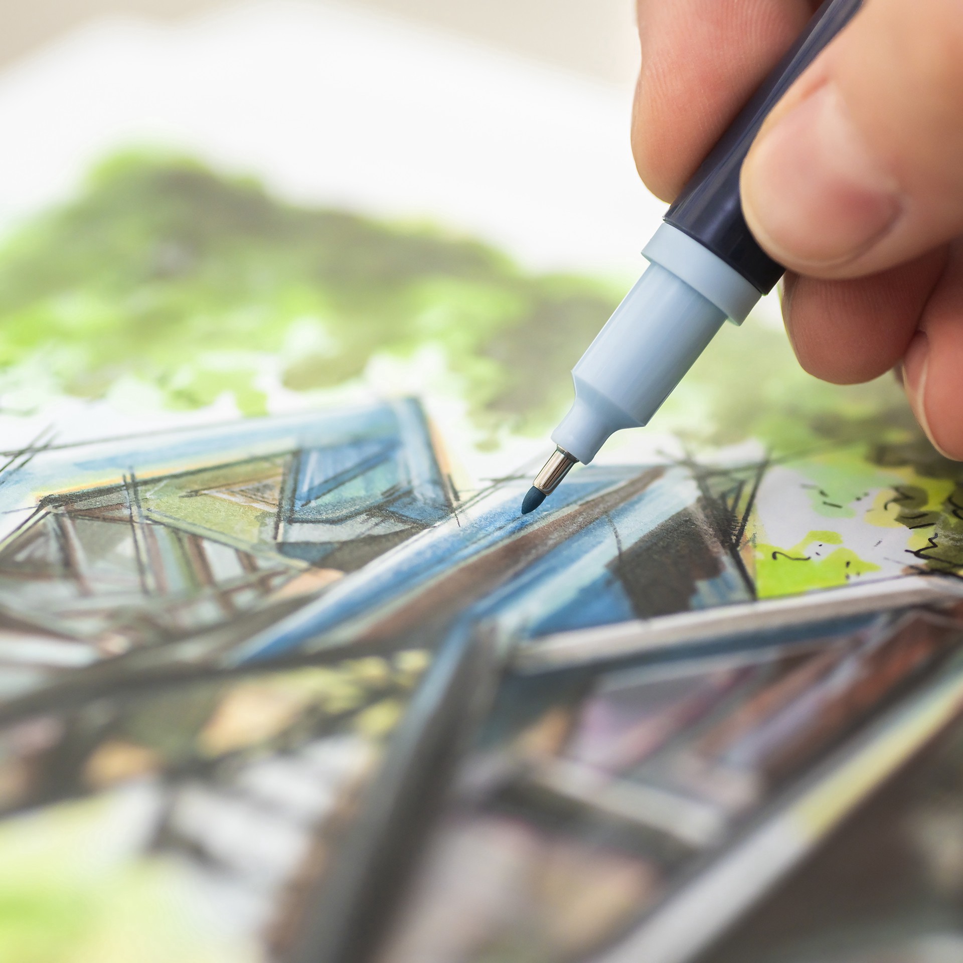 slide 8 of 10, Faber-Castell Goldfaber Sketch Architecture Dual Tip Alcohol Markers, 1 ct