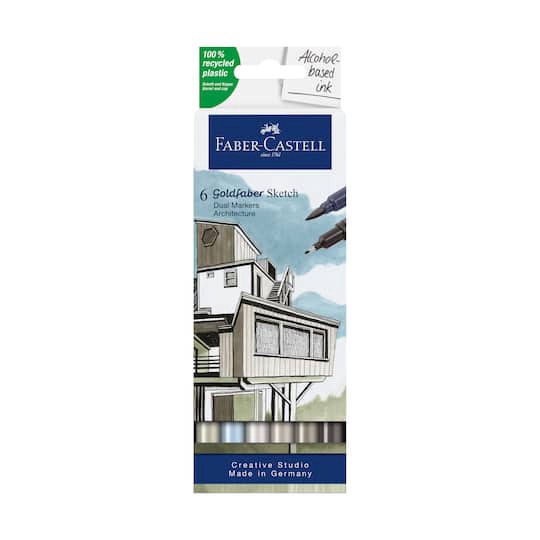 slide 1 of 10, Faber-Castell Goldfaber Sketch Architecture Dual Tip Alcohol Markers, 1 ct