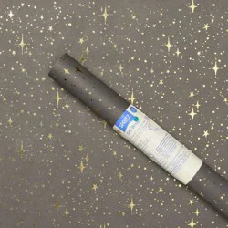 Foil Dotted Wrapping Paper Dark Gray - Spritz™: Gift Wrap for Graduation & Christmas, Star Pattern, 94.5" x 30"