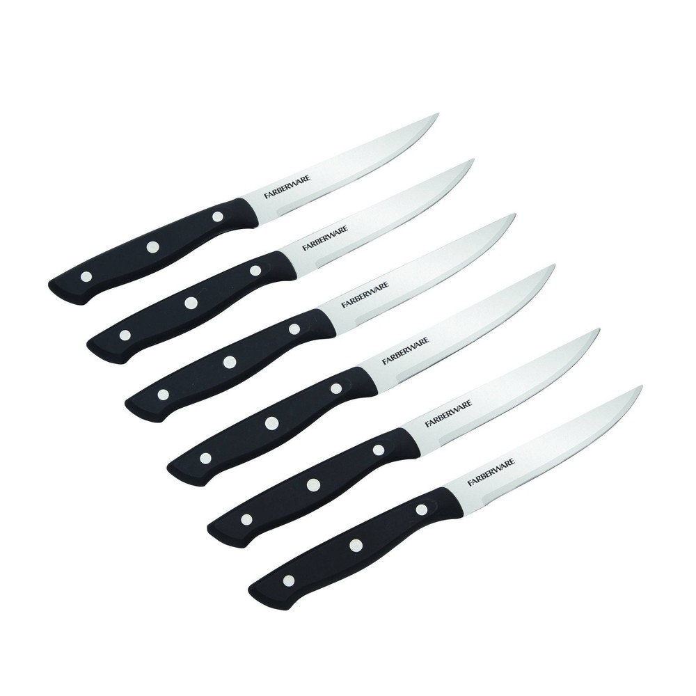 slide 2 of 4, Farberware 6pc Triple Rivet Steak Knife Set, 6 ct