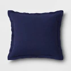 Woven Outdoor Deep Seat Pillow Back Cushion DuraSeason Fabric Navy - Threshold