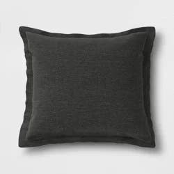 Woven Outdoor Deep Seat Pillow Back Cushion DuraSeason Fabric Charcoal - Threshold