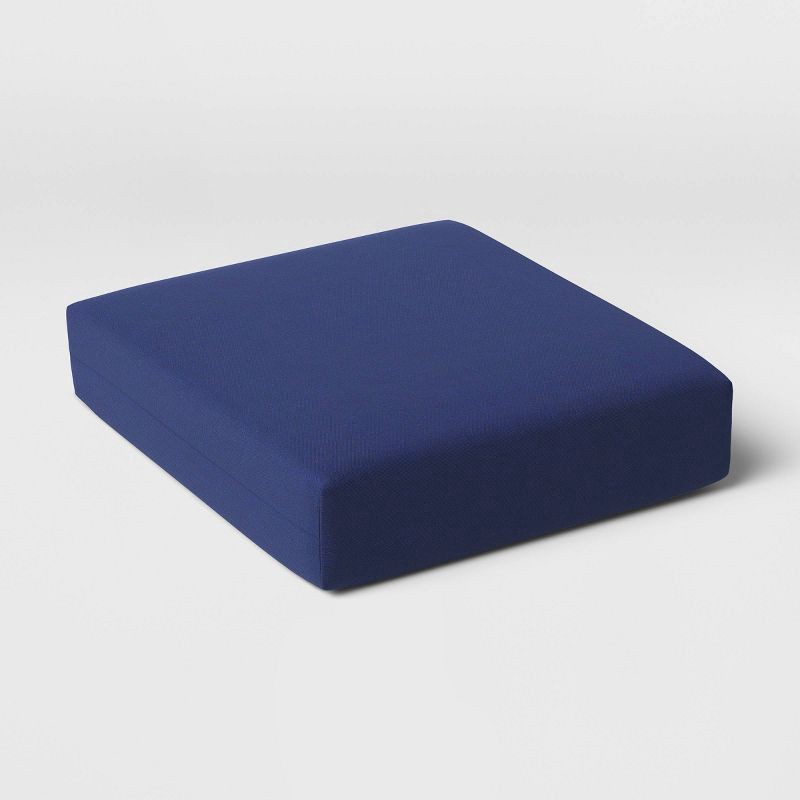slide 1 of 1, Woven Outdoor Deep Seat Cushion DuraSeason Fabric Navy - Threshold, 1 ct