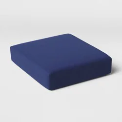 Woven Outdoor Deep Seat Cushion DuraSeason Fabric Navy - Threshold