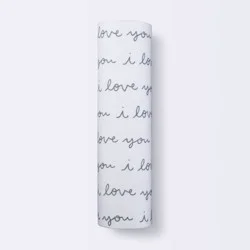 Muslin Swaddle Blanket I love You - Cloud Island™ White