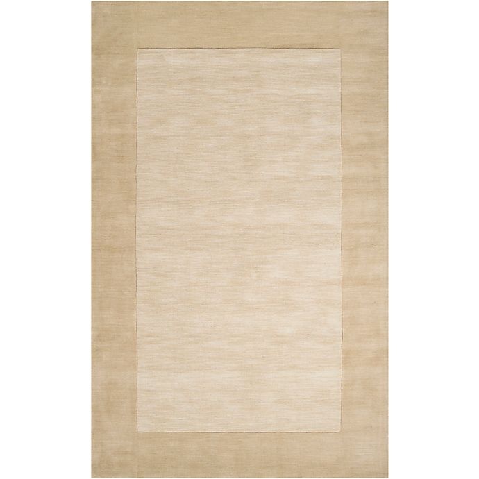 slide 1 of 3, Surya Mystique Solid Border Accent Rug - Khaki, 2 ft x 3 ft