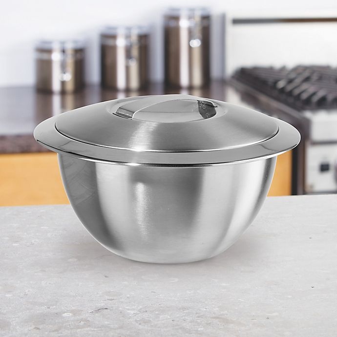 slide 3 of 4, Oggi Thermal Stainless Steel Serving Bowl with Cover, 1 qt