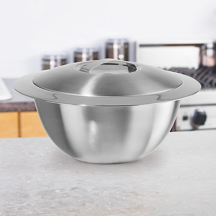 slide 3 of 4, Oggi Thermal Stainless Steel Serving Bowl with Cover, 3 qt