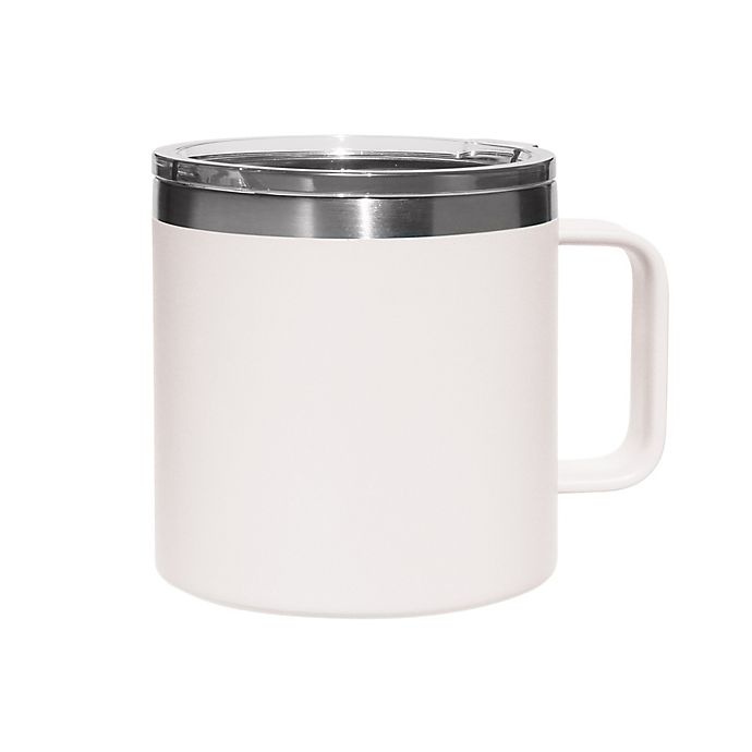 slide 2 of 4, Oggi Stainless Steel Mug with Lid - White, 1 ct