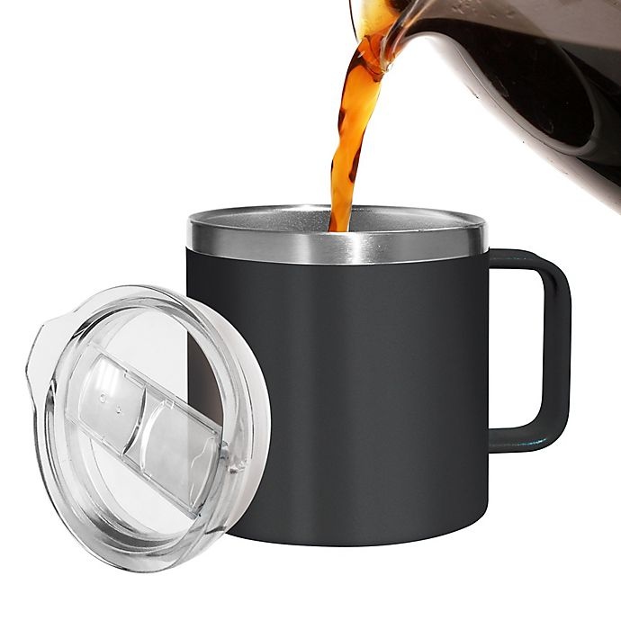 slide 3 of 4, Oggi Stainless Steel Mug with Lid - Black, 1 ct