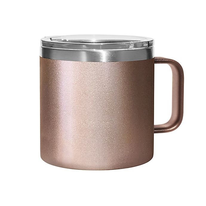 slide 2 of 4, Oggi Stainless Steel Mug with Lid - Rose Gold, 1 ct