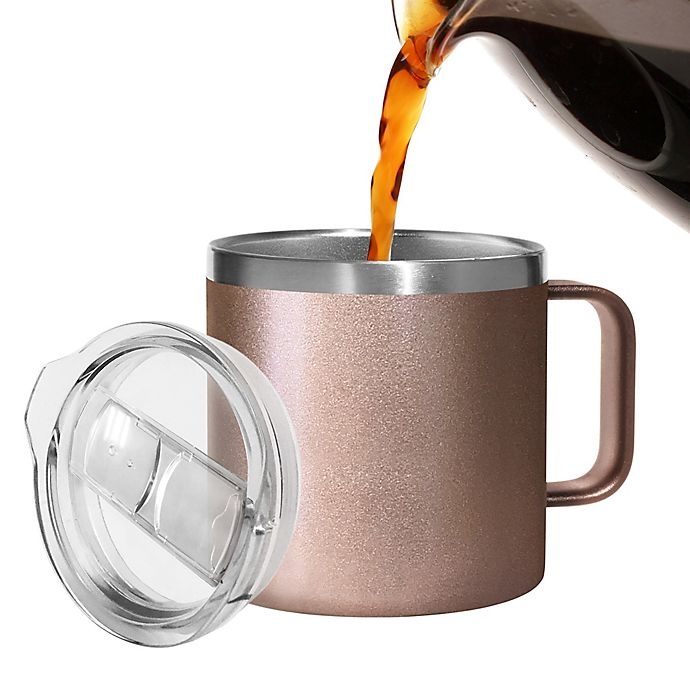 slide 3 of 4, Oggi Stainless Steel Mug with Lid - Rose Gold, 1 ct