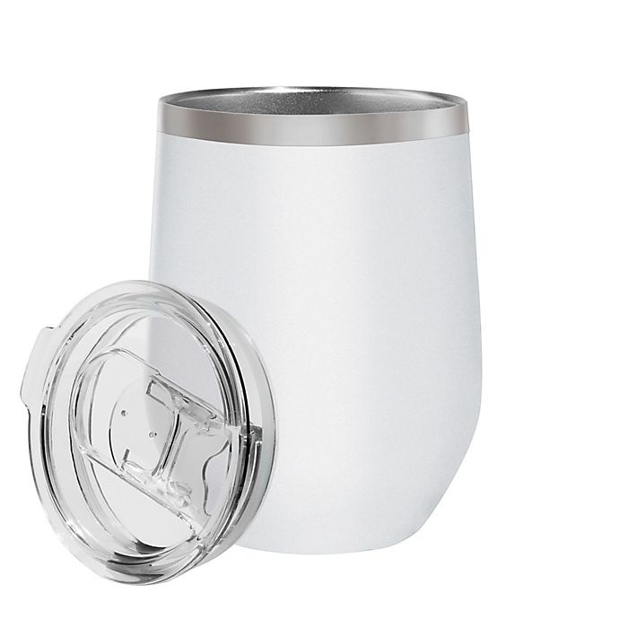 slide 2 of 3, Oggi Cheers Stainless Steel Wine Tumbler - White, 1 ct