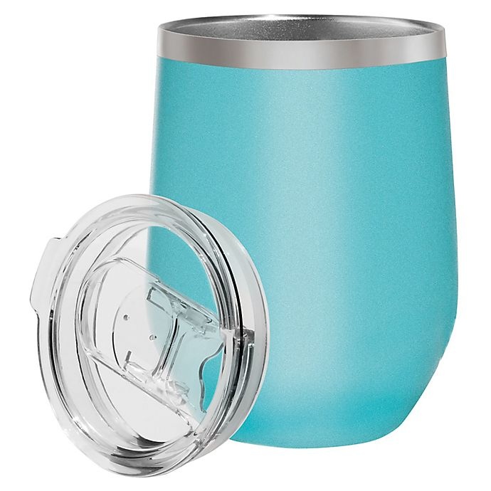 slide 2 of 2, Oggi Cheers Stainless Steel Wine Tumbler - Turquoise, 1 ct