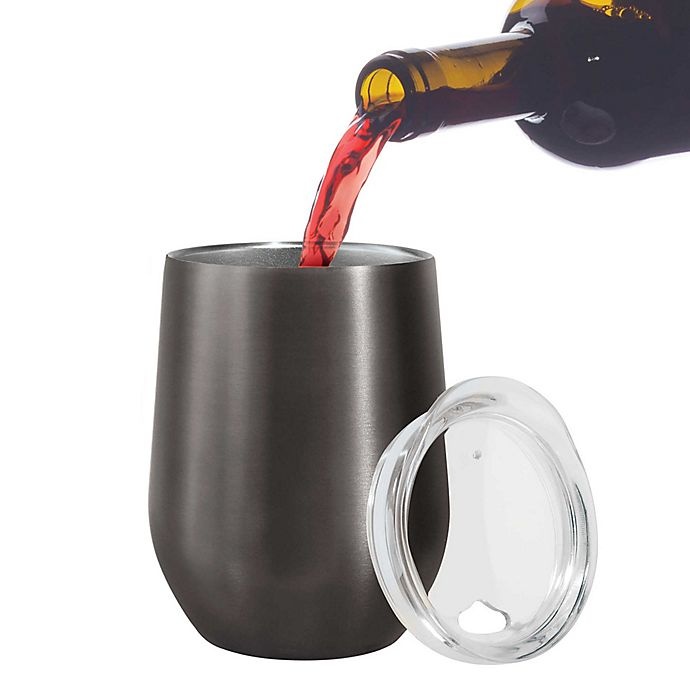 slide 3 of 3, Oggi Cheers Stainless Steel Wine Tumblers - Slate, 2 ct