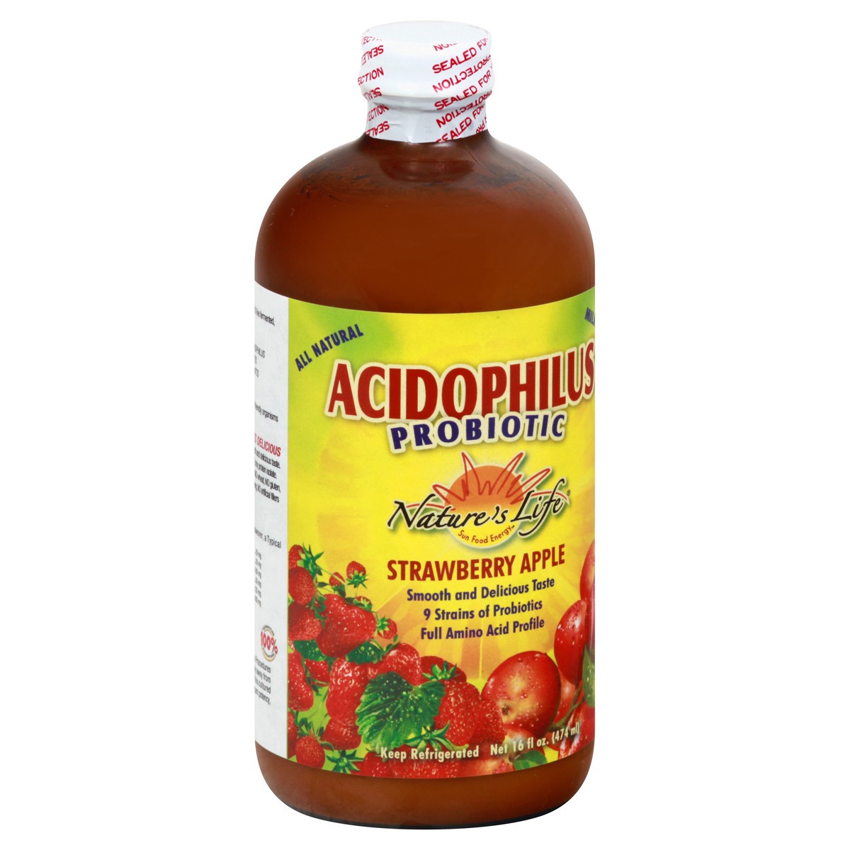 slide 7 of 13, Nature's Life Strawberry Apple Acidophilus Probiotic - 16 oz, 16 oz