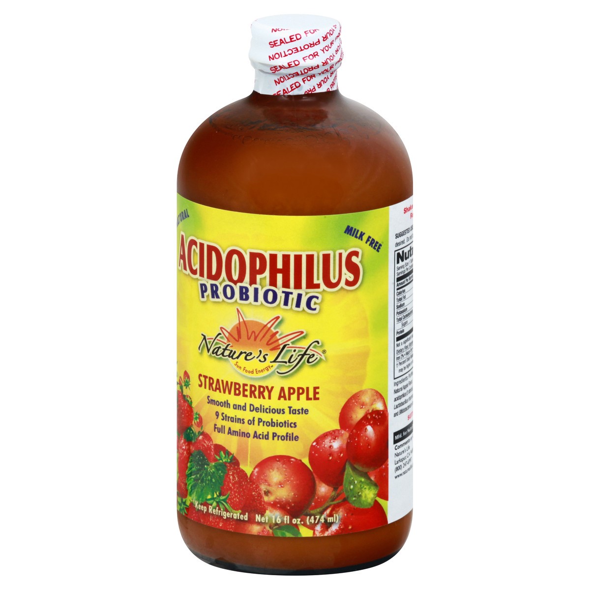 slide 6 of 13, Nature's Life Strawberry Apple Acidophilus Probiotic - 16 oz, 16 oz