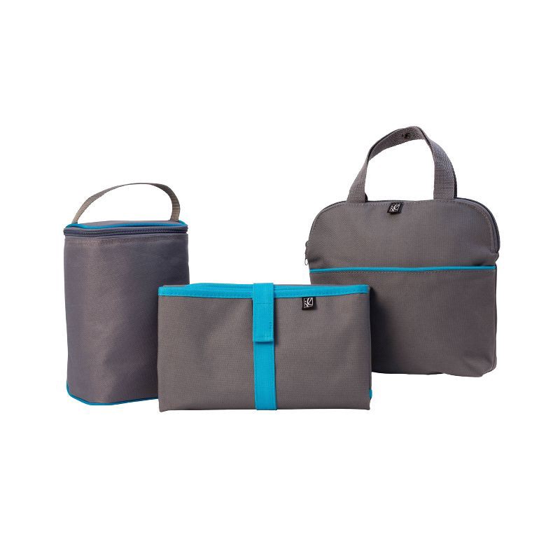 slide 4 of 8, J.L. Childress MaxiCOOl Four Bottle Cooler Bag - Gray Teal - 30qt, 30 qt