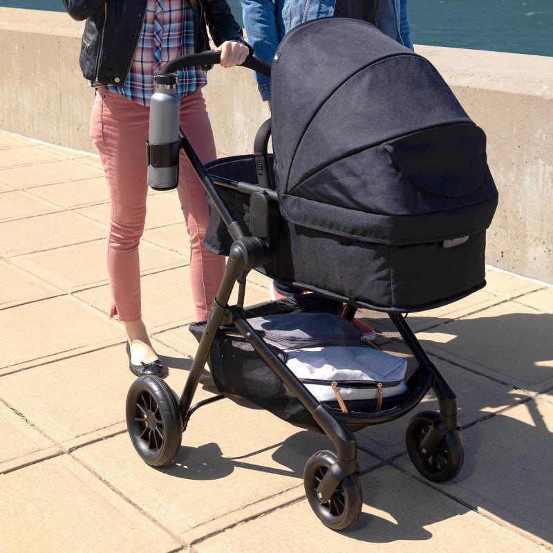 slide 8 of 33, Evenflo Pivot Modular Travel System with LiteMax Infant Car Seat with Anti-Rebound Bar - Casual Gray, 1 ct