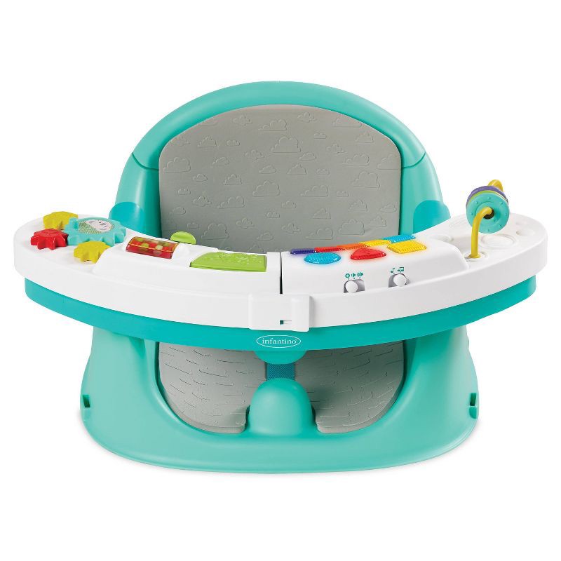 slide 1 of 10, Infantino Go gaga! Music & Lights 3-in-1 Discovery Seat & Booster - Teal, 1 ct