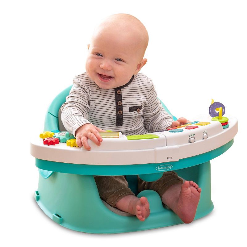 slide 7 of 10, Infantino Go gaga! Music & Lights 3-in-1 Discovery Seat & Booster - Teal, 1 ct