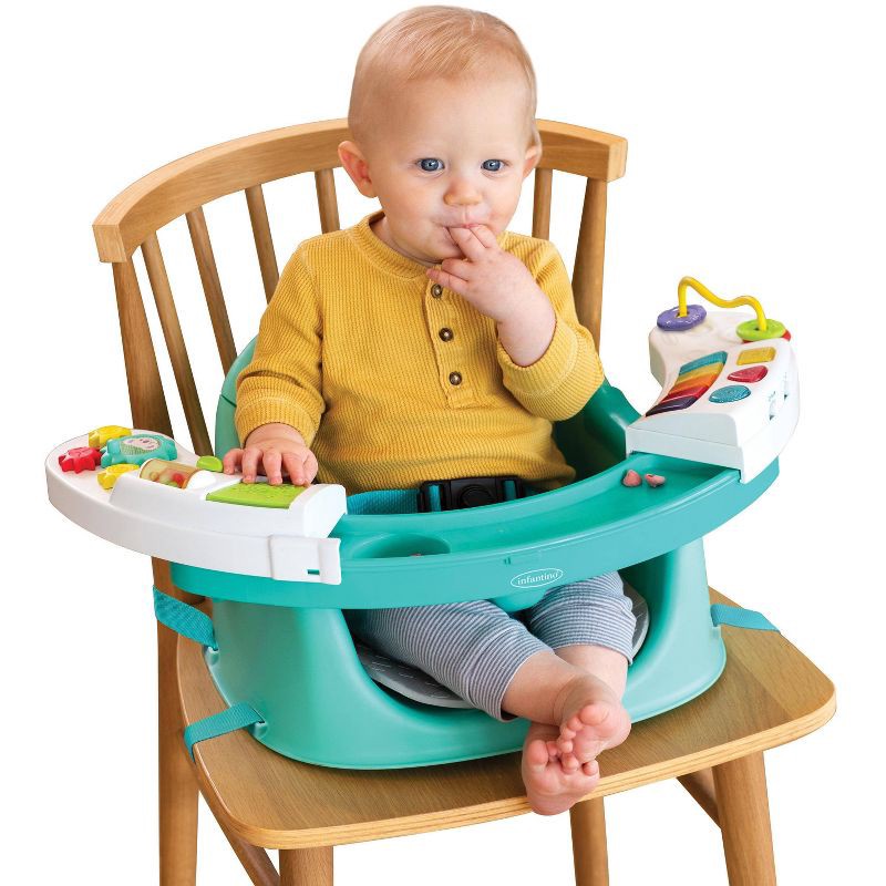 slide 8 of 10, Infantino Go gaga! Music & Lights 3-in-1 Discovery Seat & Booster - Teal, 1 ct