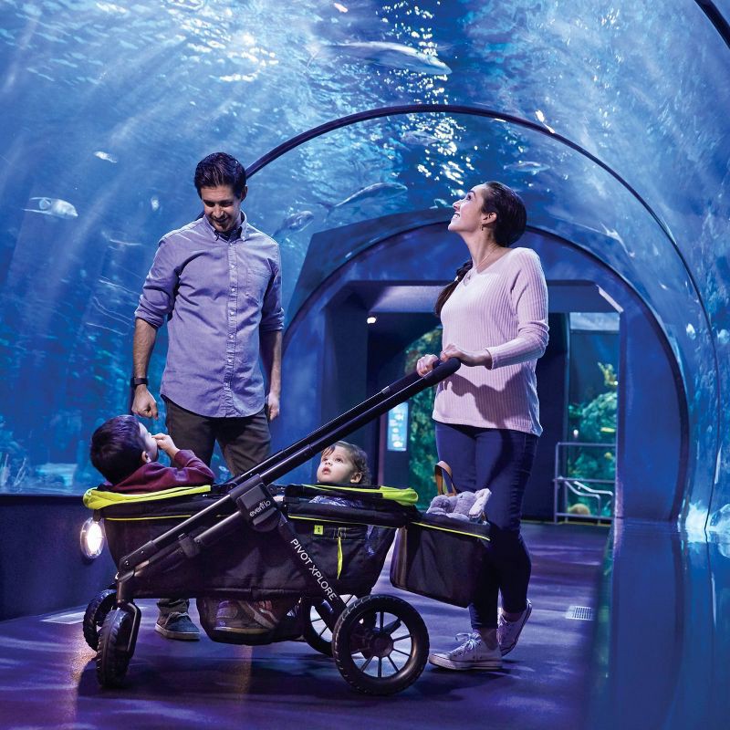 slide 19 of 25, Evenflo Pivot Xplore All-Terrain Double Stroller Wagon - Adventurer Gray, 1 ct