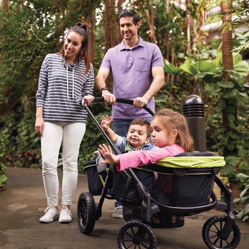 slide 21 of 24, Evenflo Pivot Xplore All-Terrain Double Stroller Wagon - Adventurer Gray, 1 ct