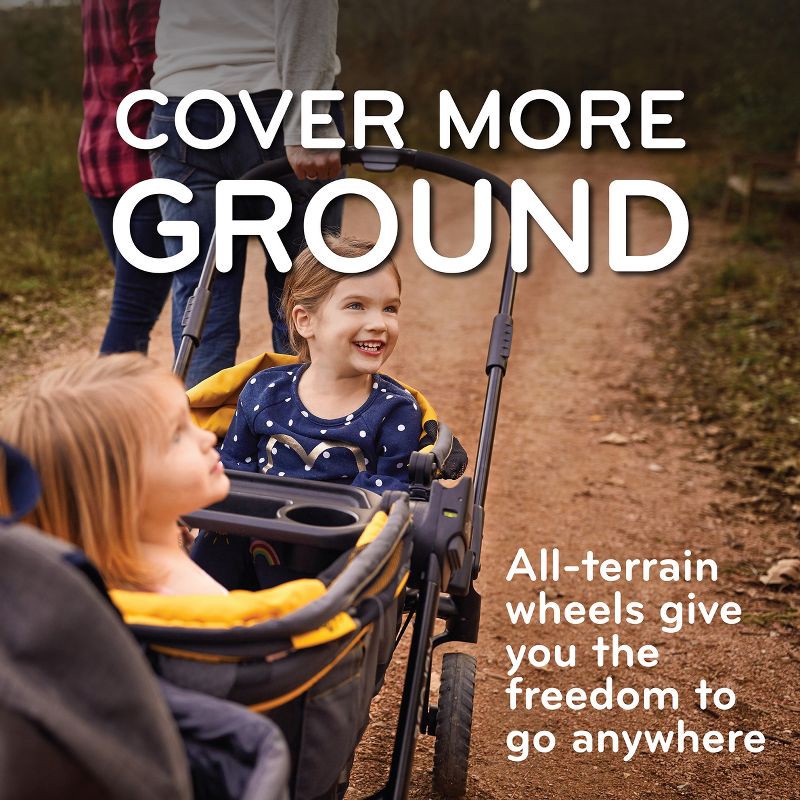 slide 4 of 25, Evenflo Pivot Xplore All-Terrain Double Stroller Wagon - Adventurer Gray, 1 ct