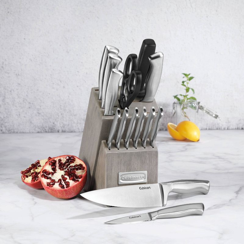 slide 5 of 5, Cuisinart Classic 15pc Stainless Steel Knife Block Set - C77SS-15PT, 15 ct, 15 pint