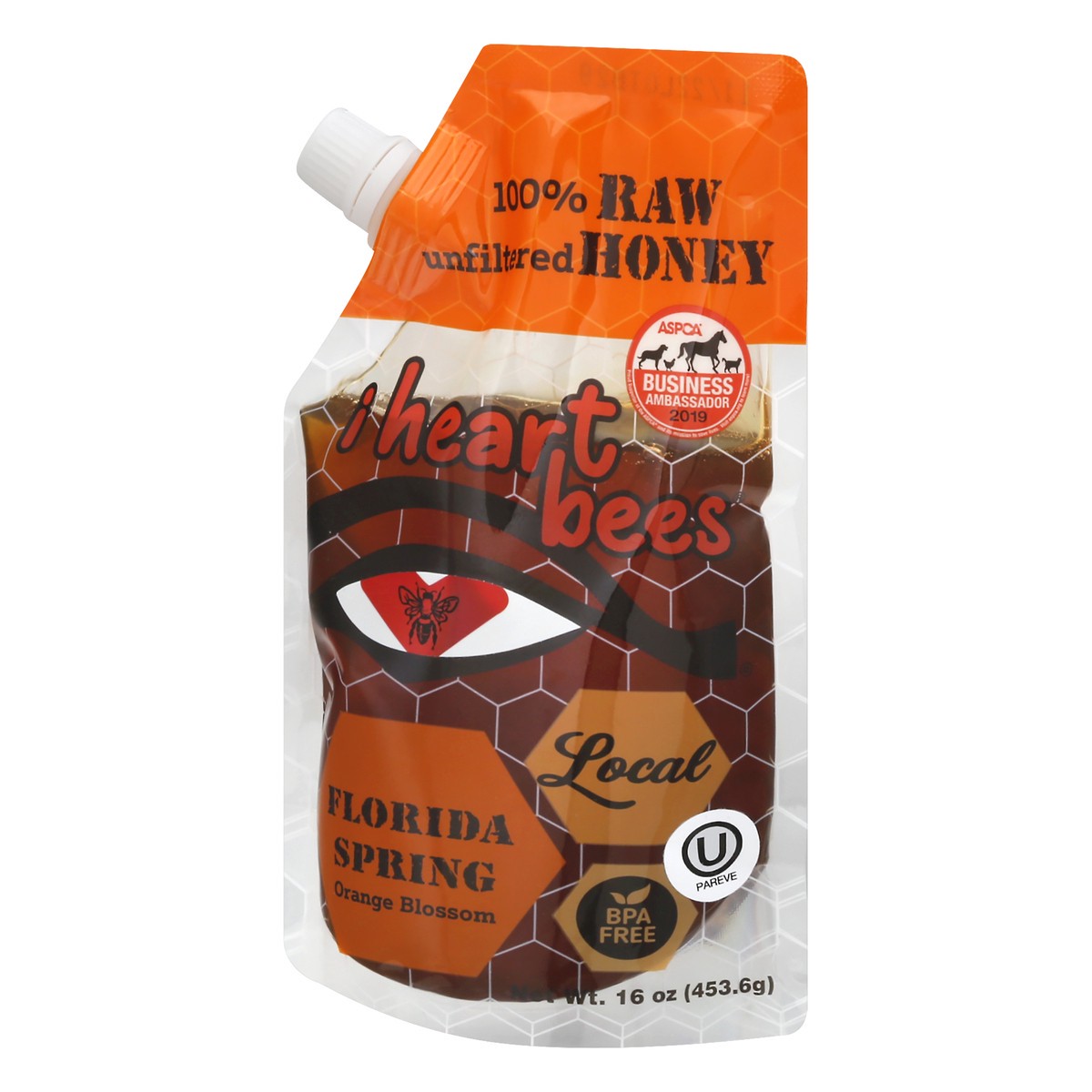 slide 3 of 9, I Heart Bees Unfiltered Florida Spring Orange Blossom Honey 16 oz, 16 oz