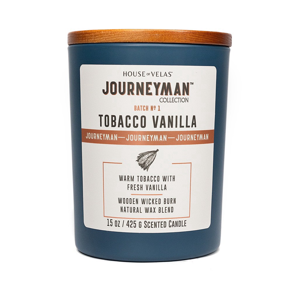 slide 3 of 3, House Of Velas Journeyman Tobacco Vanilla Scent Jar Candle, 1 ct