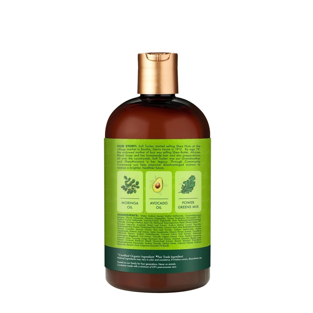 slide 3 of 3, SheaMoisture Power Greens Sulfate Free Shampoo Moringa and Avocado, 13 oz, 13 fl oz