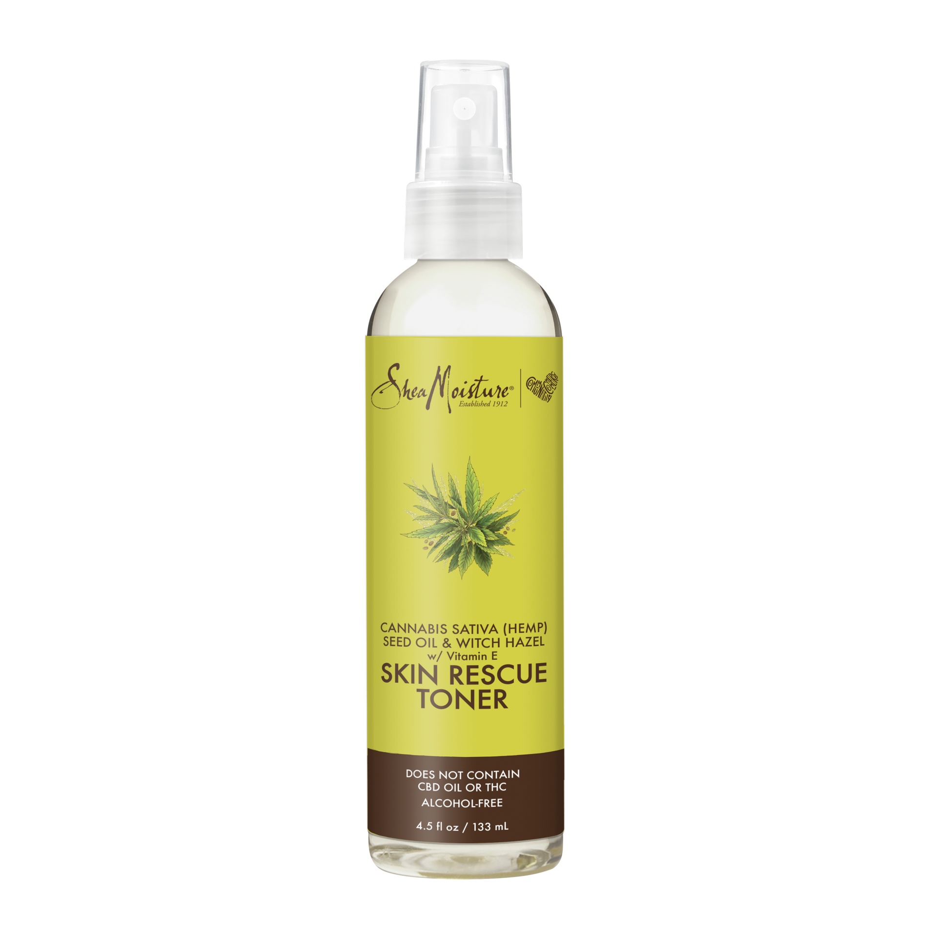 slide 1 of 4, SheaMoisture Cannabis & Witch Hazel Skin Rescue Alcohol-Free Toner, 4.1 fl oz