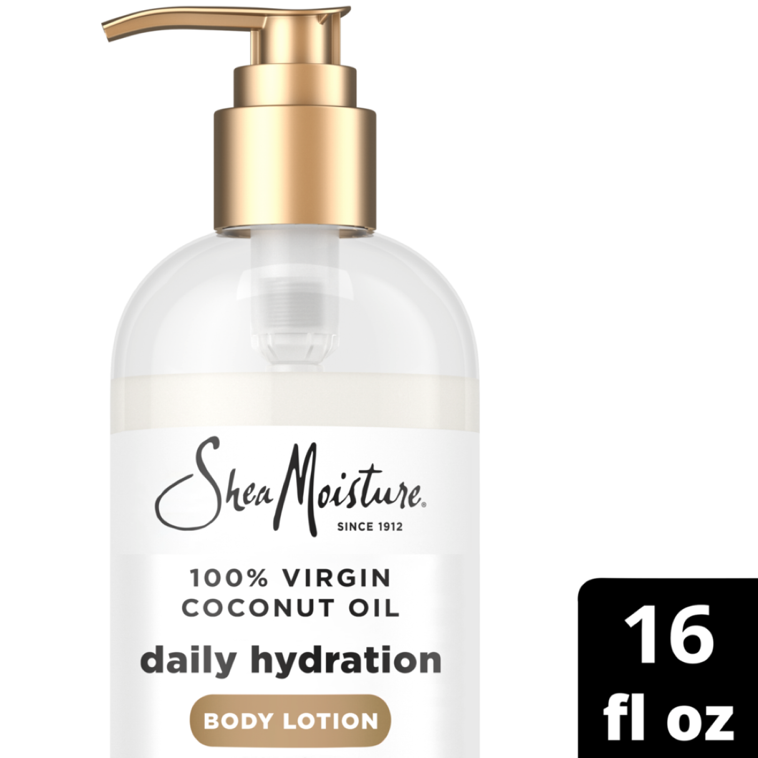 slide 1 of 4, SHEA MOISTURE SheaMoisture Daily Hydration Body Lotion 100% Virgin Coconut Oil to Quickly Nourish & Soften Skin, with 24H Moisturization, 16 oz, 16 oz
