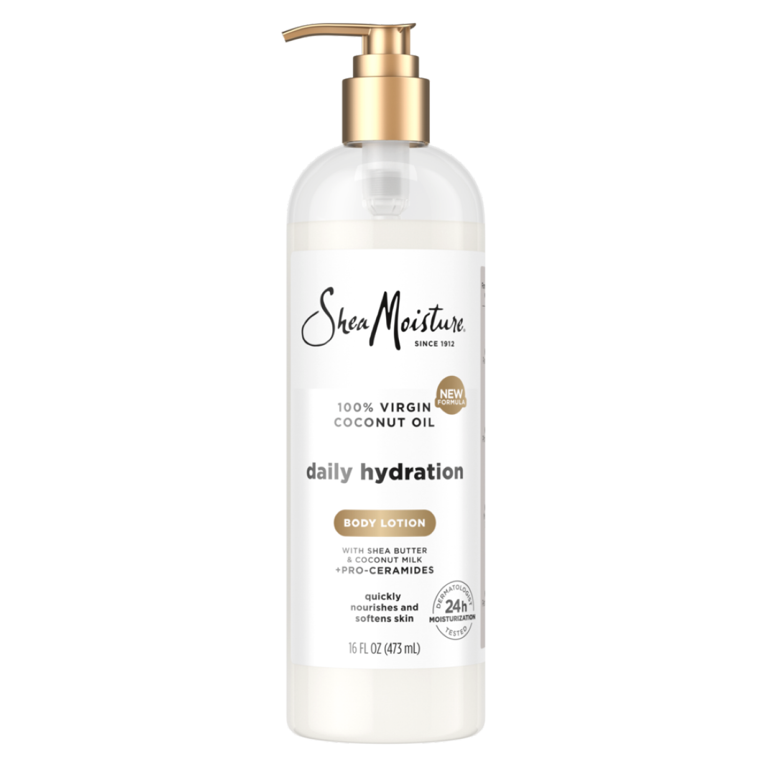 slide 3 of 4, SHEA MOISTURE SheaMoisture Daily Hydration Body Lotion 100% Virgin Coconut Oil to Quickly Nourish & Soften Skin, with 24H Moisturization, 16 oz, 16 oz
