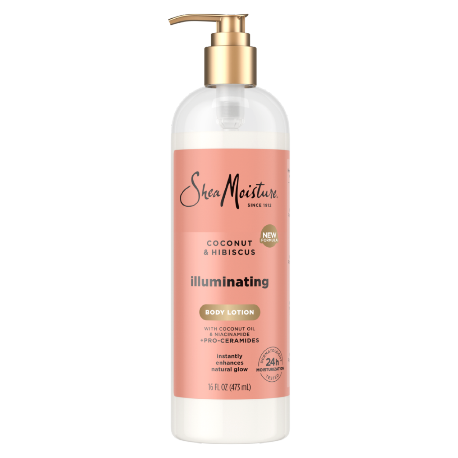 slide 3 of 4, SHEA MOISTURE SheaMoisture Illuminating Body Lotion Coconut Oil & Hibiscus for Instantly Enhancing Skin's Natural Glow, with 24H Moisturization, 16 oz, 16 oz