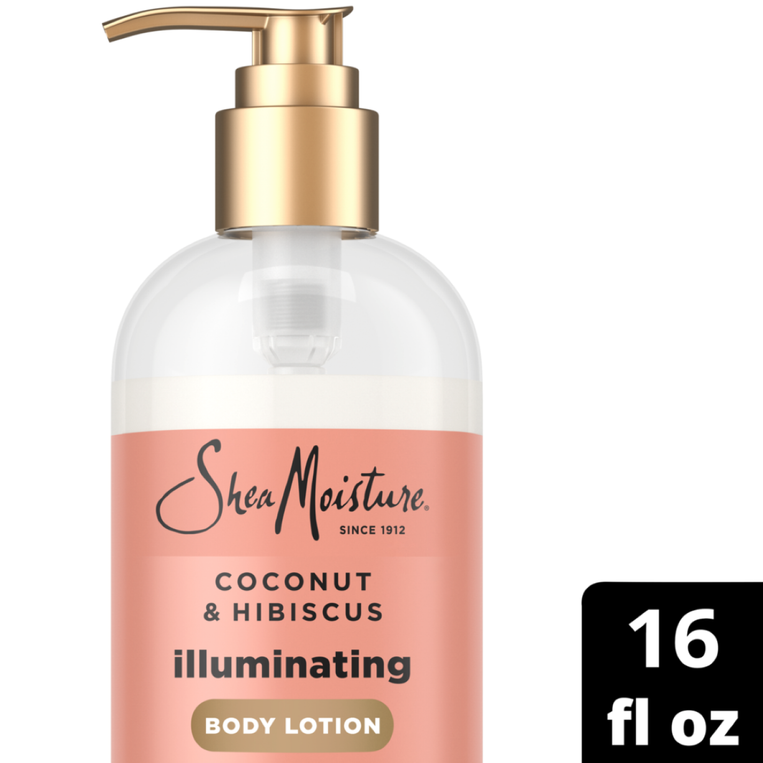 slide 1 of 4, SHEA MOISTURE SheaMoisture Illuminating Body Lotion Coconut Oil & Hibiscus for Instantly Enhancing Skin's Natural Glow, with 24H Moisturization, 16 oz, 16 oz