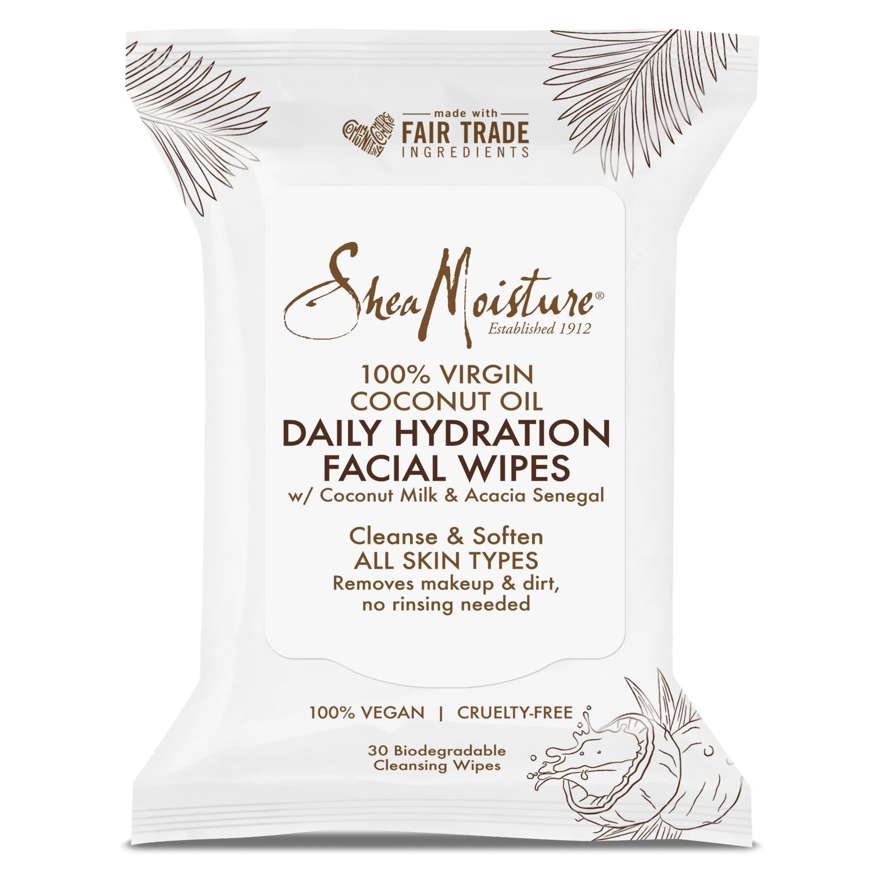 slide 1 of 2, SheaMoisture Wipe Basic Cleansing Facial Treatment, 30 ct