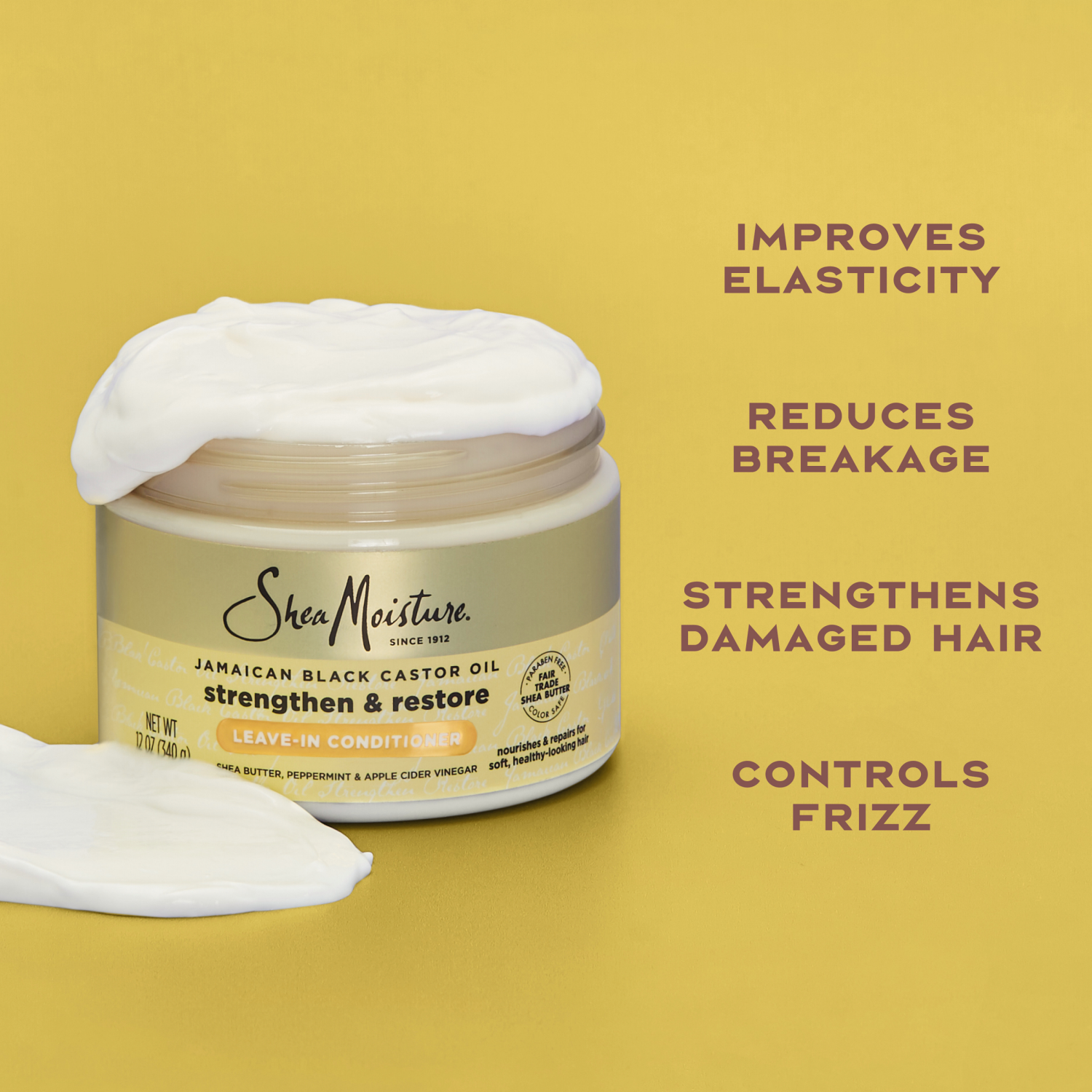 slide 3 of 6, SheaMoisture Jamaican Black Castor Oil Leave In Conditioner 100% Pure Jamaican Black Castor Oil 11.5 oz, 11.5 oz